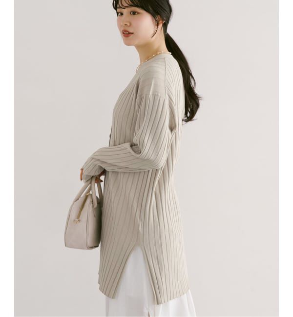 NOBLE「《セットアップ対応》RY/PL ワイドリブVネックカーディガン」|カーディガン|