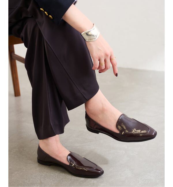  「《追加》スクエアステッチソフトローファー」|ローファー|ブラウン