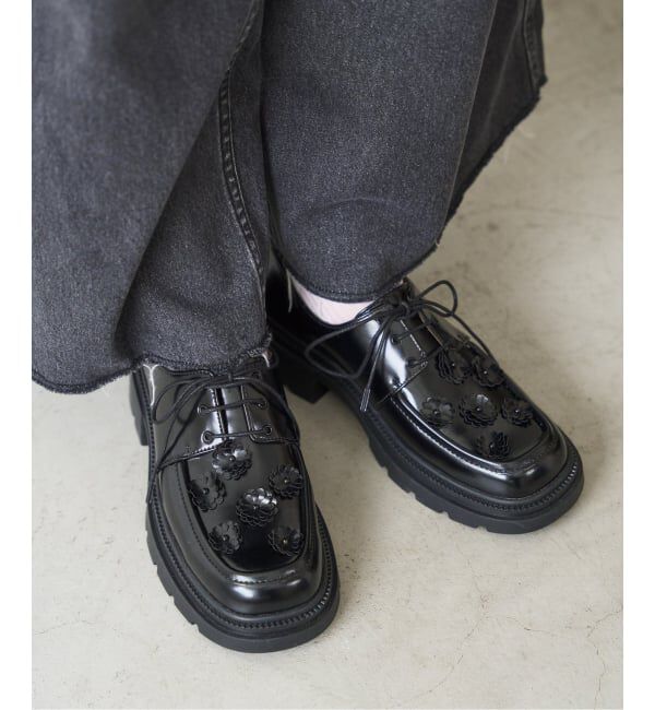  「アツゾコフラワーレースアップ」|ローファー|