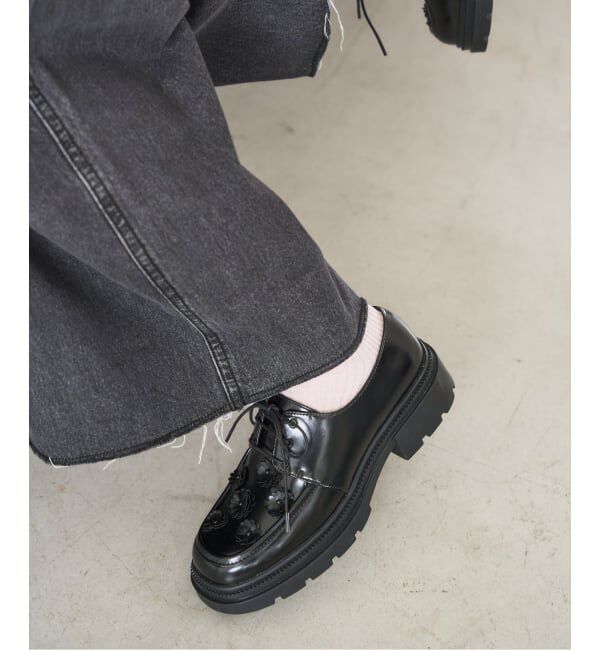  「アツゾコフラワーレースアップ」|ローファー|