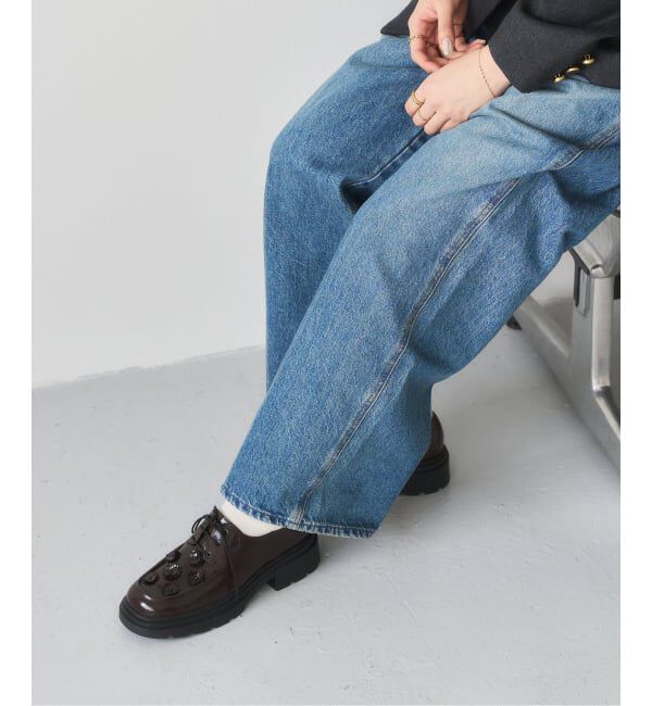  「アツゾコフラワーレースアップ」|ローファー|