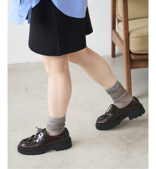  「アツゾコフラワーレースアップ」|ローファー|