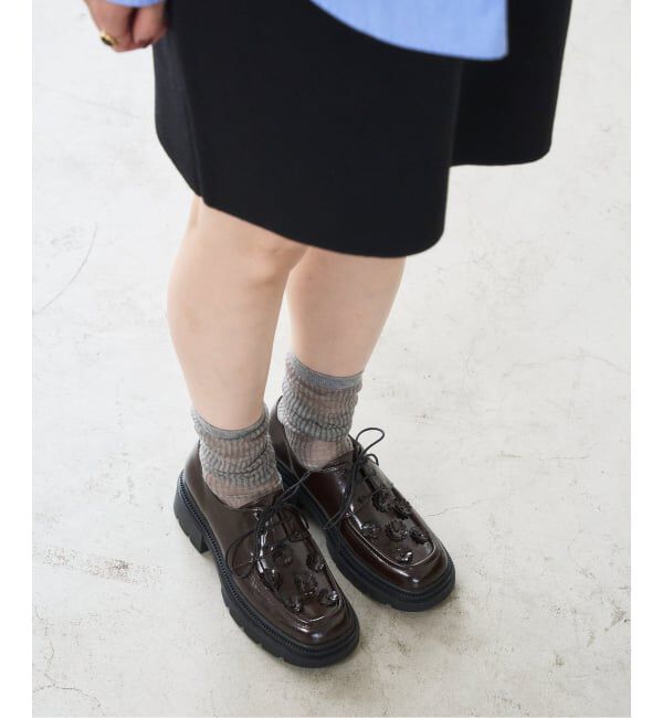  「アツゾコフラワーレースアップ」|ローファー|