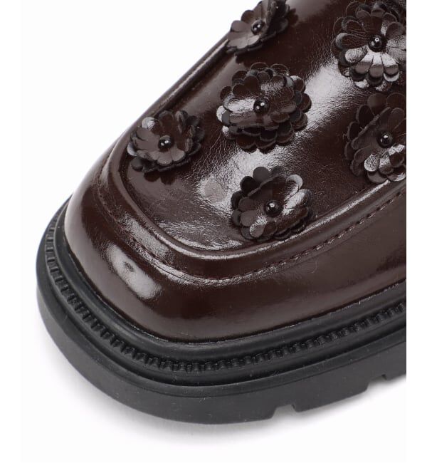  「アツゾコフラワーレースアップ」|ローファー|