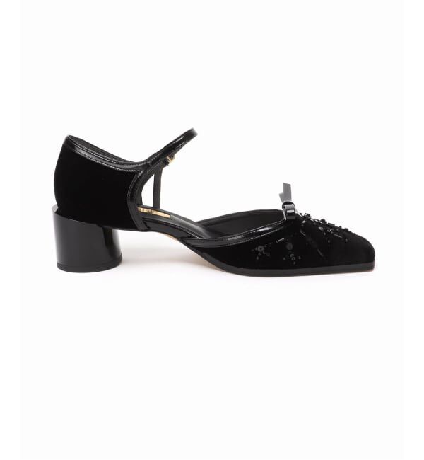 GRISE「GRISE5cmスクエアEMBROIDERYセパレートパンプス」|パンプス|