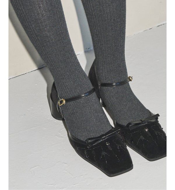 GRISE「GRISE5cmスクエアEMBROIDERYセパレートパンプス」|パンプス|