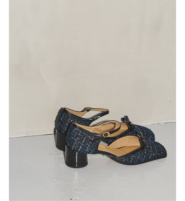 GRISE「GRISE5cmスクエアEMBROIDERYセパレートパンプス」|パンプス|