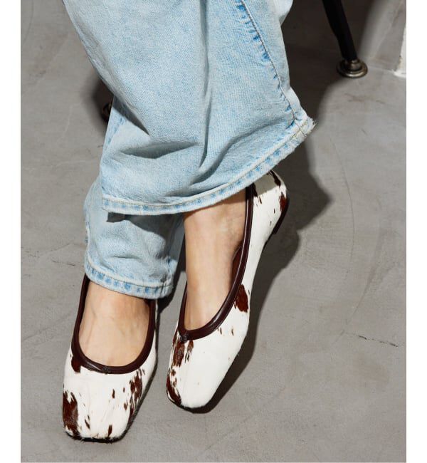 GRISE「GRISEレザースクエアプリーツフラット」|その他|