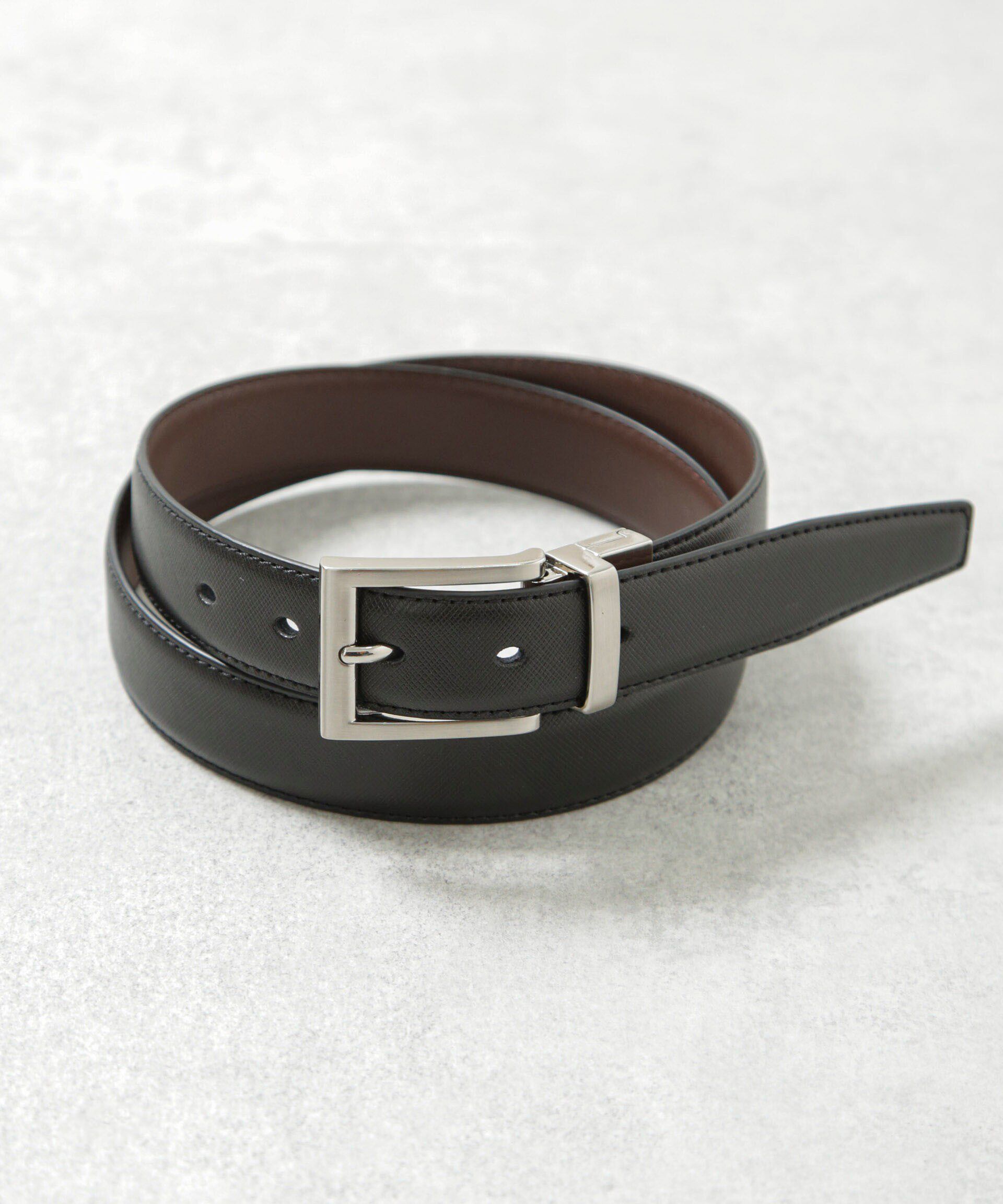 nano･universe「スプリットレザーリバーシブルベルト」|ベルト|パターン1