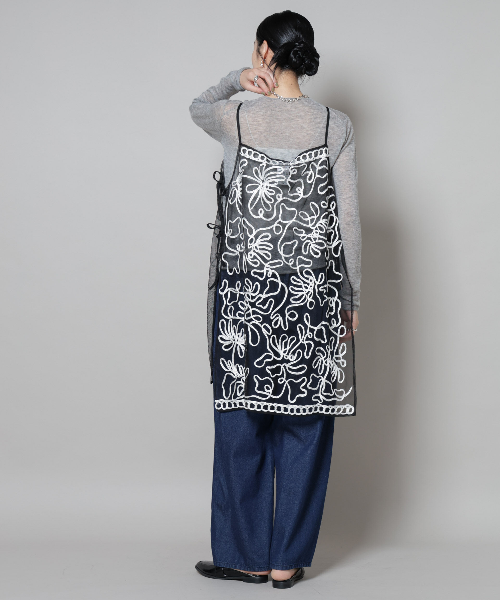 nano･universe「Sara mallika/TULLETAPEEMBRIODERY CAMI DRESS」|ワンピース|