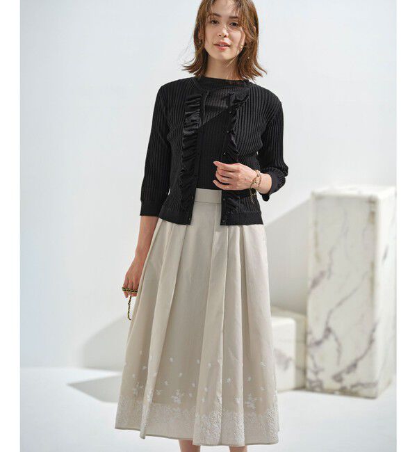 組曲「シアーニット フリルカーディガン」|カーディガン|