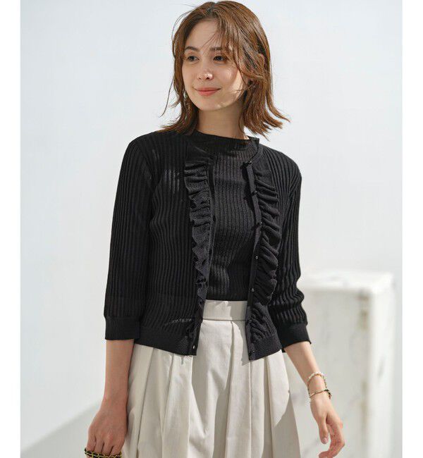 組曲「シアーニット フリルカーディガン」|カーディガン|