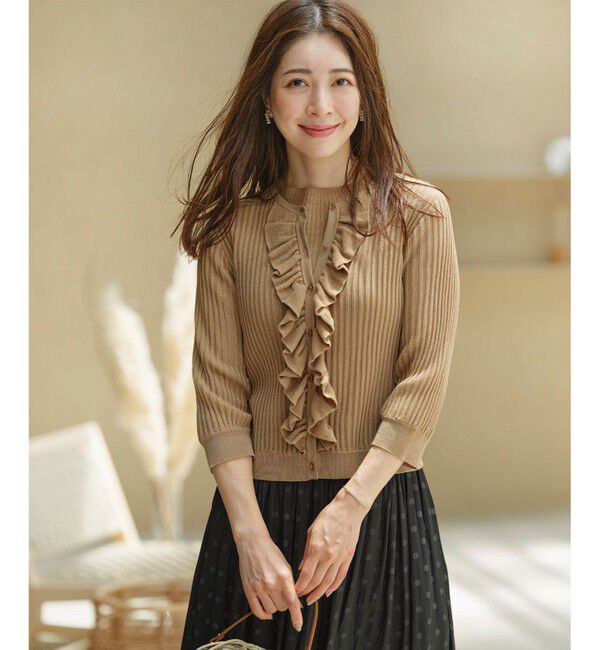 組曲「シアーニット フリルカーディガン」|カーディガン|