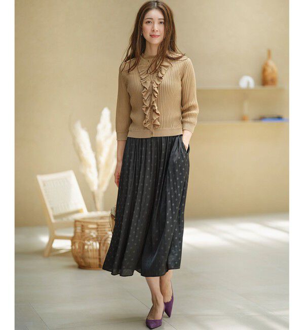 組曲「シアーニット フリルカーディガン」|カーディガン|