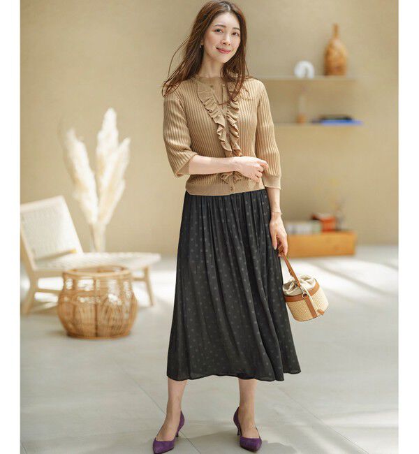 組曲「シアーニット フリルカーディガン」|カーディガン|