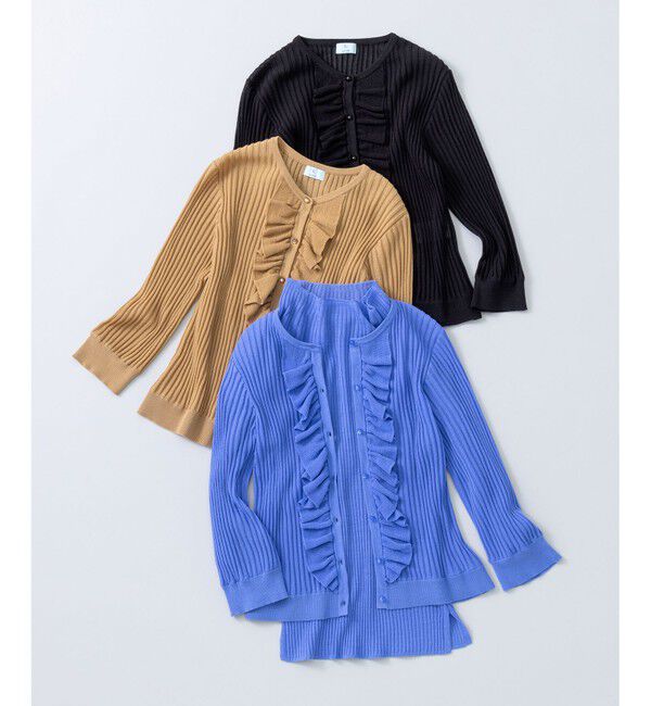 組曲「シアーニット フリルカーディガン」|カーディガン|