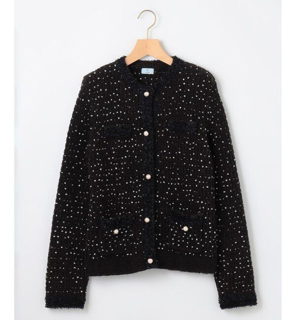 組曲「【WEB限定】スノーネップツイード ニットジャケット」|カーディガン|