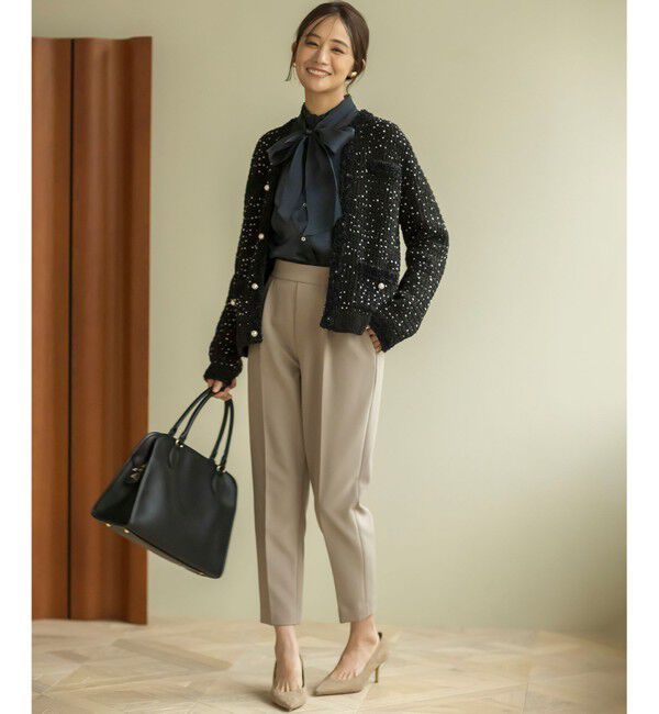 組曲「【WEB限定】スノーネップツイード ニットジャケット」|カーディガン|