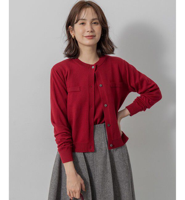 組曲「ニューシックニット カーディガン」|カーディガン|レッド系