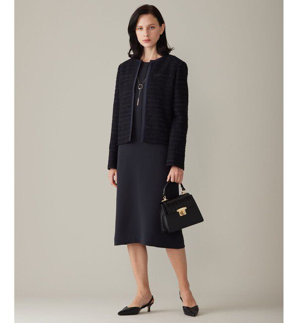 自由区「【セットアップ対応・洗える】トリアセダブルクロス ワンピース」|ワンピース|