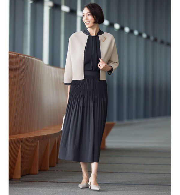 自由区「【洗える】ポリエステルホールガーメントボレロ ニット」|カーディガン|