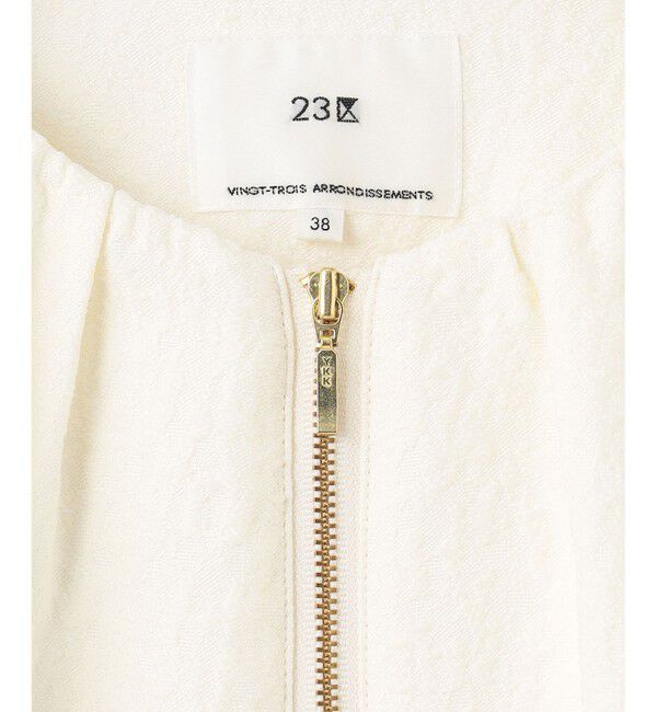 23区「【洗える】ジオメトリックジャカード ブルゾン」|ブルゾン・スタジャン|