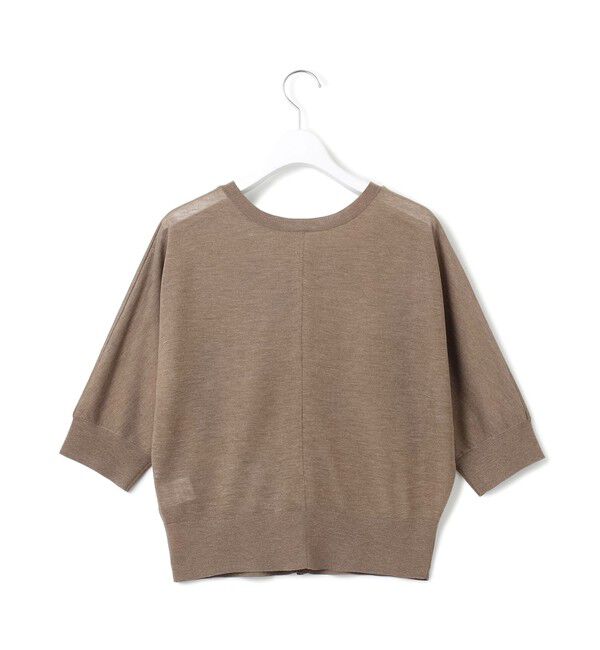 23区「【前後着用可能/洗える】シャイニーシアー 5分袖 カーディガン」|カーディガン|