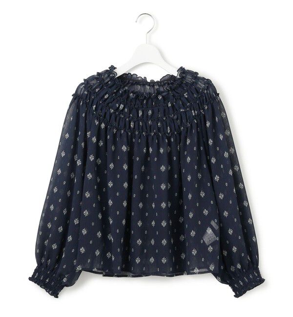 23区「【SLOW/一部店舗限定】クレープ フラワープリント ブラウス」|シャツ・ブラウス|