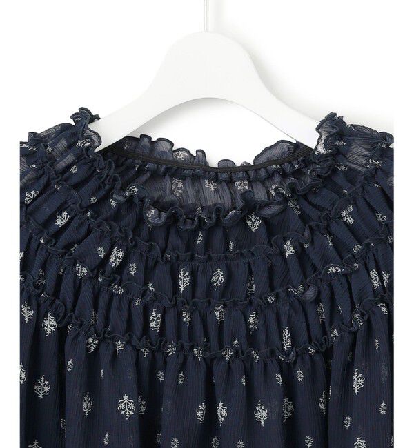 23区「【SLOW/一部店舗限定】クレープ フラワープリント ブラウス」|シャツ・ブラウス|