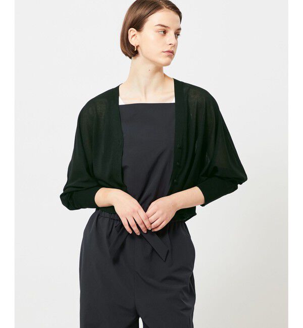 BEIGE,「【洗える】MOISE / 2WAYドルマンカーディガン」|カーディガン|Forest Green &times; Whit