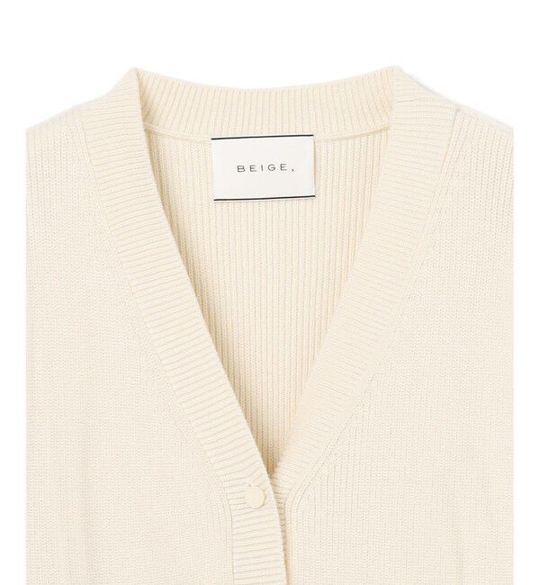 BEIGE,「【洗える・GISELe 4月号掲載】MYRTLE / チュールレイヤードカーディガン」|カーディガン|