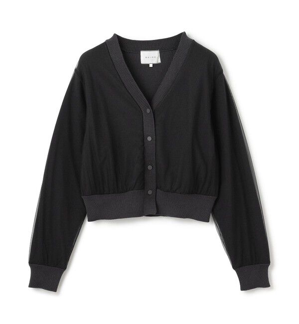 BEIGE,「【洗える・GISELe 4月号掲載】MYRTLE / チュールレイヤードカーディガン」|カーディガン|