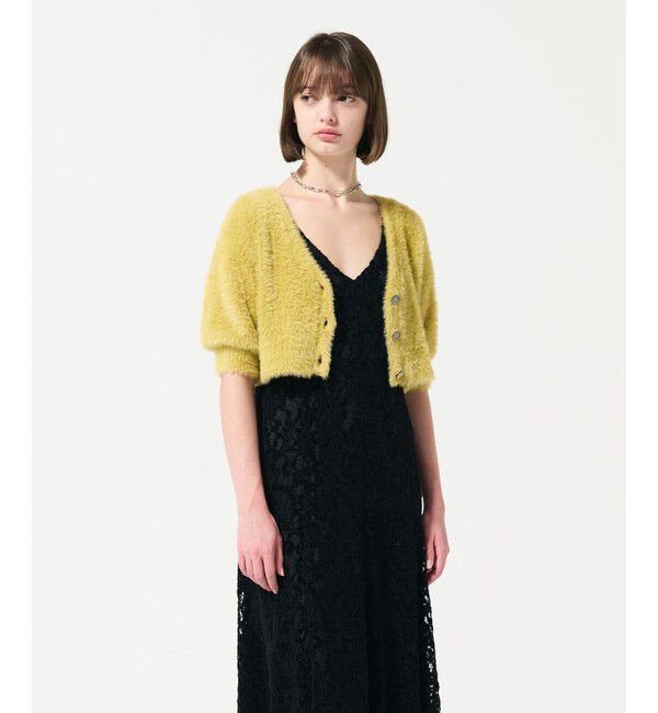 GRACE CONTINENTAL「フェザースリーブニットカーディガン」|カーディガン|