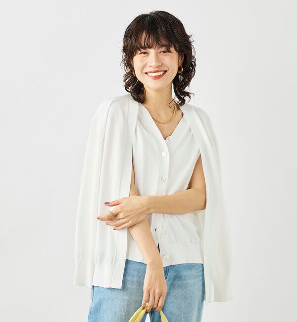 NOLLEY'S「《手洗い可能》ベストドッキングVネックカーディガン」|カーディガン|