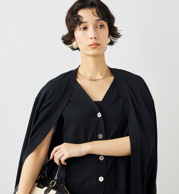 NOLLEY'S「《手洗い可能》ベストドッキングVネックカーディガン」|カーディガン|