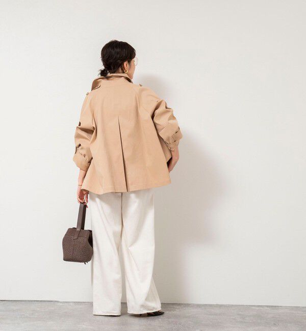 NOLLEY'S「NMPウォッシャブルショートトレンチコート」|ブルゾン・スタジャン|