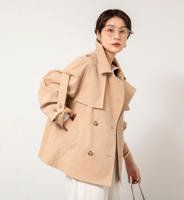 NOLLEY'S「NMPウォッシャブルショートトレンチコート」|ブルゾン・スタジャン|