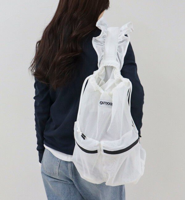 fredy emue「【OUTDOOR PRODUCTS 】メッシュドロストワンショルサック」|リュック|オフホワイト