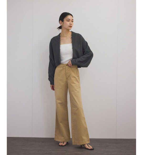 SALON adam et rope'「ペーパーヤーンクロップドカーディガン/ボレロ［吸水速乾・洗える］」|カーディガン|