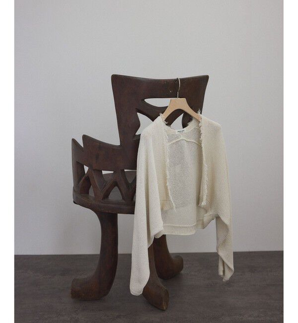 SALON adam et rope'「ペーパーヤーンクロップドカーディガン/ボレロ［吸水速乾・洗える］」|カーディガン|