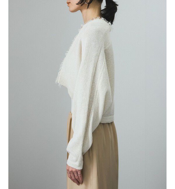 SALON adam et rope'「ペーパーヤーンクロップドカーディガン/ボレロ［吸水速乾・洗える］」|カーディガン|