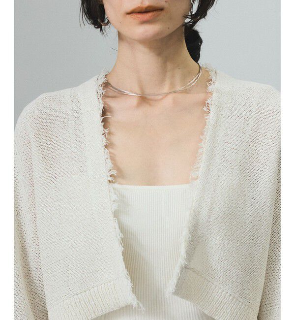 SALON adam et rope'「ペーパーヤーンクロップドカーディガン/ボレロ［吸水速乾・洗える］」|カーディガン|