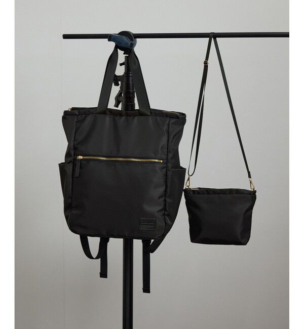SALON adam et rope'「【WEB限定】ポシェット付き2WAYリュックトート［ユニセックスで使える・軽量・A4］」|リュック|クロメイン