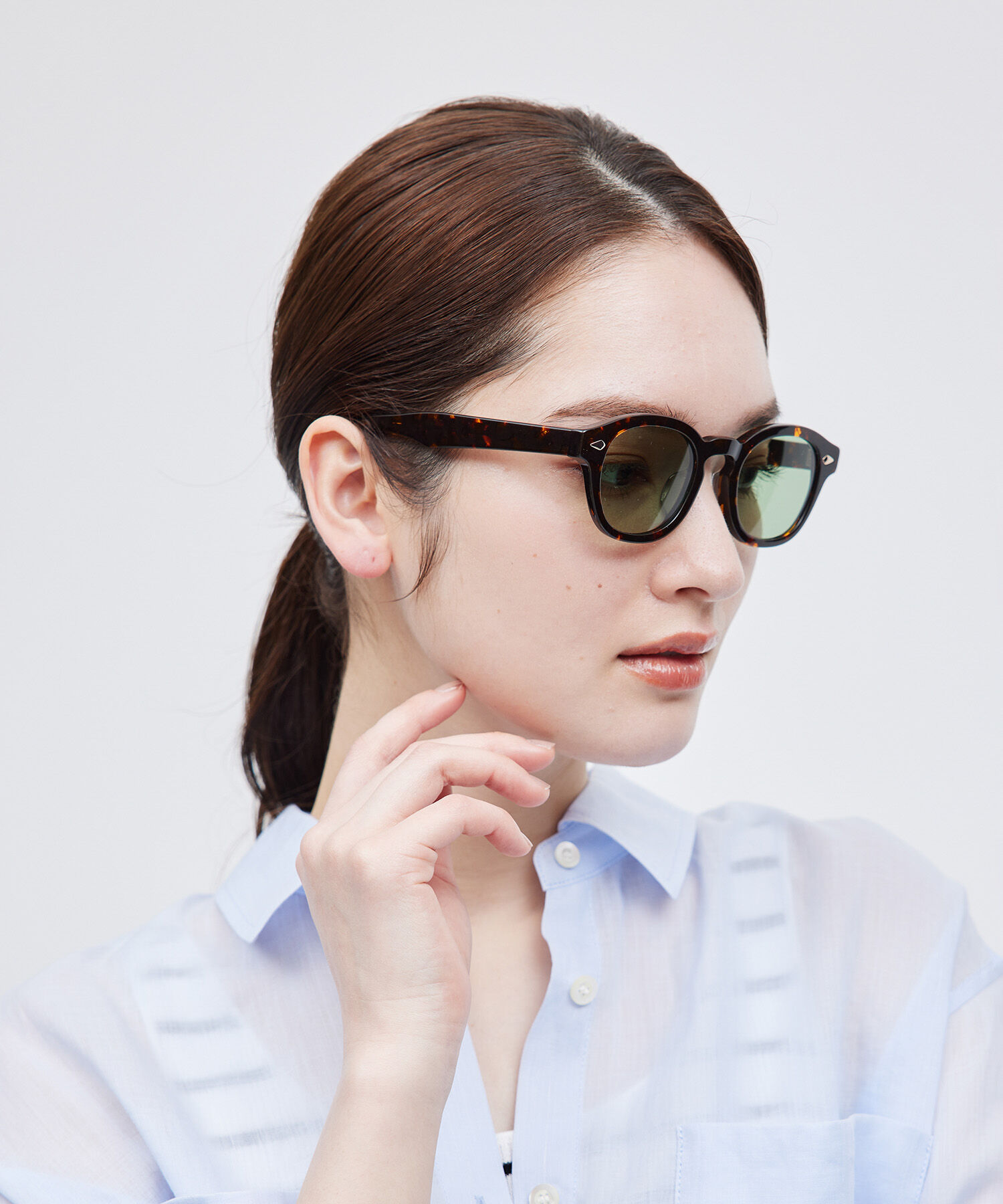 ROPE「ボスリントン型 UVカットサングラス【メディア掲載】」|サングラス|ダークブラウン(20)