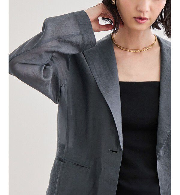 ROPE「【洗える・新色追加】シアーライトジャケット」|テーラードジャケット|