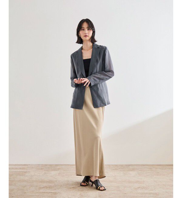 ROPE「【洗える・新色追加】シアーライトジャケット」|テーラードジャケット|