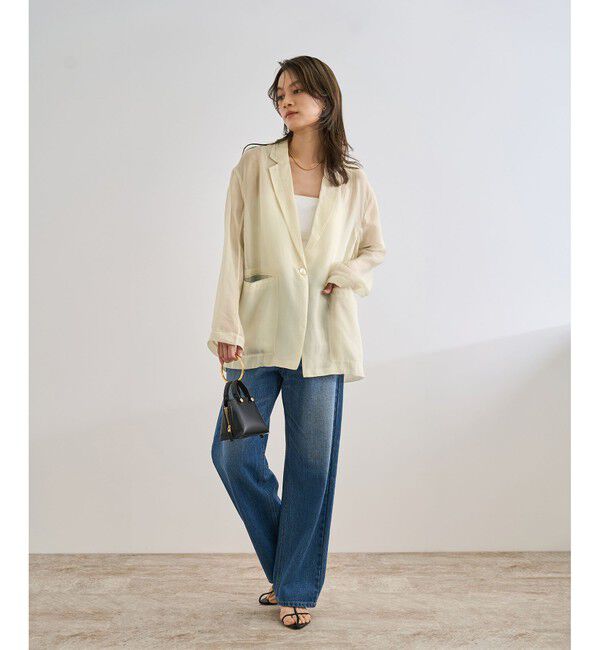 ROPE「【洗える・新色追加】シアーライトジャケット」|テーラードジャケット|