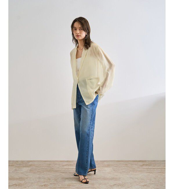 ROPE「【洗える・新色追加】シアーライトジャケット」|テーラードジャケット|