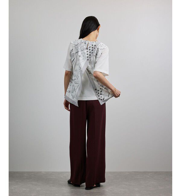 ROPE「【洗える・カセット服】ライトトリアセイージーワイドパンツ/お仕事・通勤・セットアップ対応」|チノ|