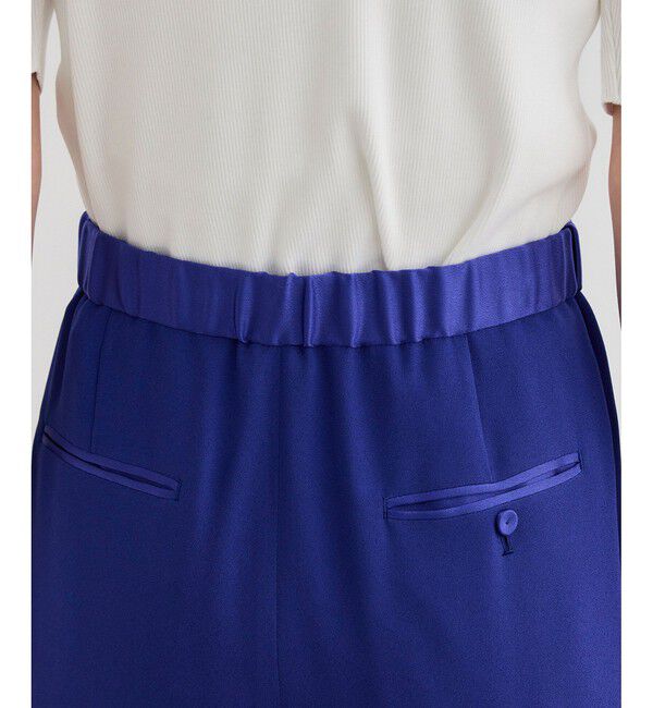 ROPE「【洗える・カセット服】ライトトリアセイージーワイドパンツ/お仕事・通勤・セットアップ対応」|チノ|